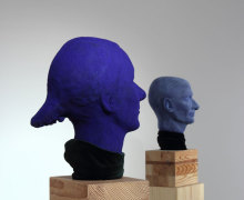 Kontra Ágnes: Kék fejek (installáció részlet)